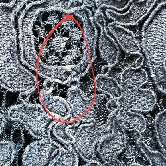 REVOLVE Bardot Solange Lace Dress in French Navy NWOT - Picture 9 of 15